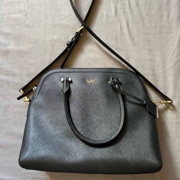 kate spade Handbags - kate spade Black Saffiano Leather Satchel with Gold Hardware